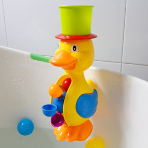 Bath toy duck waterwheel